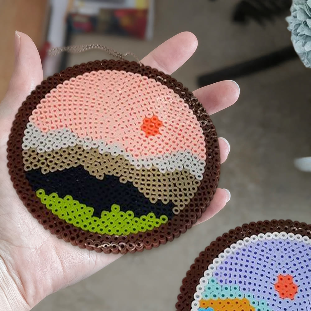 Rubbyoo Perler Beads Kit - Sunset Over The Mountains | Pixel Hanging Ornament | Diy Art Kits For Adults - image 7