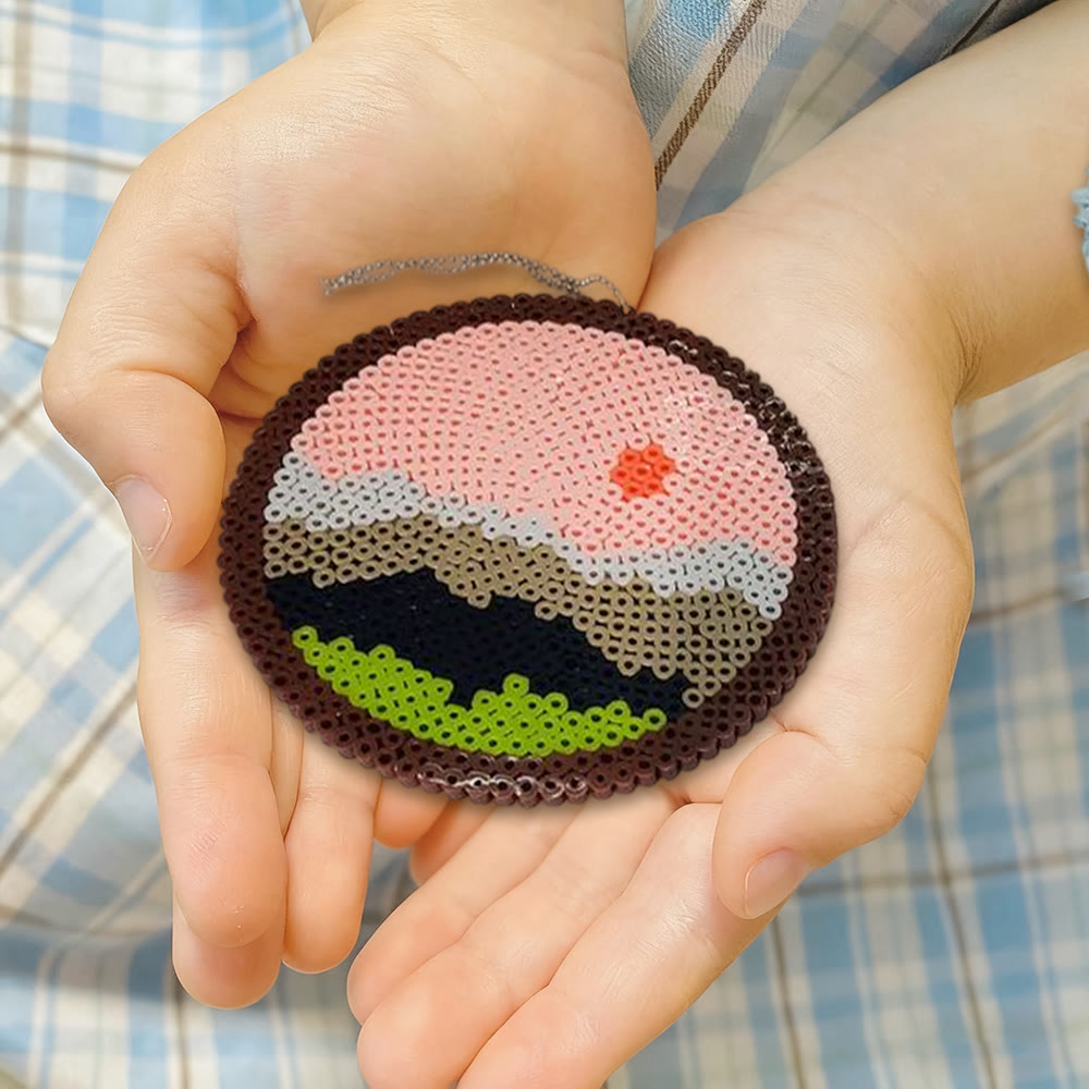 Rubbyoo Perler Beads Kit - Sunset Over The Mountains | Pixel Hanging Ornament | Diy Art Kits For Adults - image 9