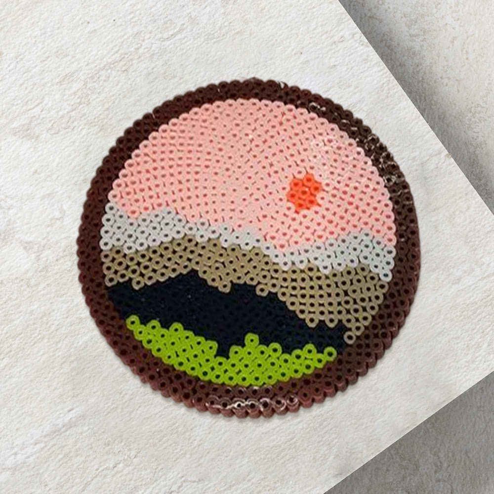 Rubbyoo Perler Beads Kit - Sunset Over The Mountains | Pixel Hanging Ornament | Diy Art Kits For Adults - image 3