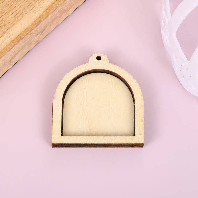 Embroidery Mini Wooden Irregular Shapes Hoops | Handmade Christmas Ornament | Perfect For Diy Stitch Art - image 5