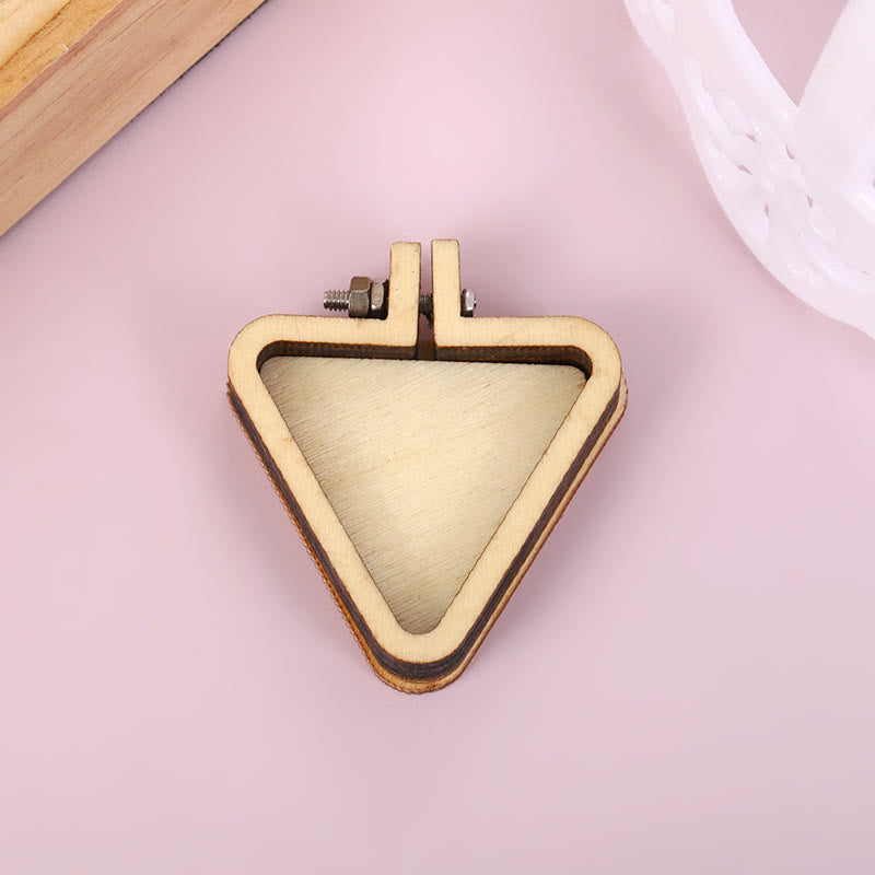 Embroidery Mini Wooden Irregular Shapes Hoops | Handmade Christmas Ornament | Perfect For Diy Stitch Art - image 3