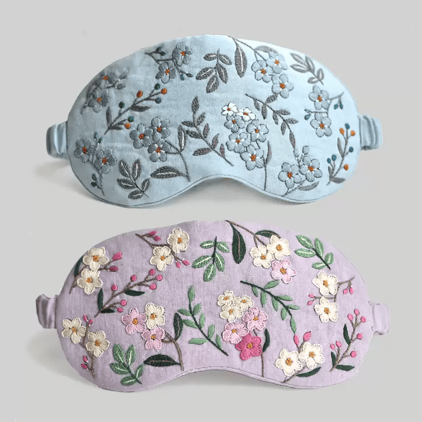 Handmade  Eye Mask Kit | Floral Eye Mask Handicraft | Unique Anniversary Gift - image 4